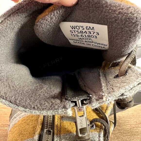 Sperry Saltwater Wool Embossed Duck Boot Womens 6M STS84373 Utility Gorpcore - Picture 7 of 9